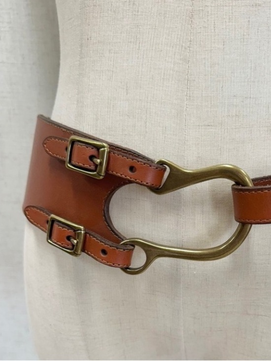 Ralph Lauren Equastrian Collection Leather Horsebit Waist Belt main image 8